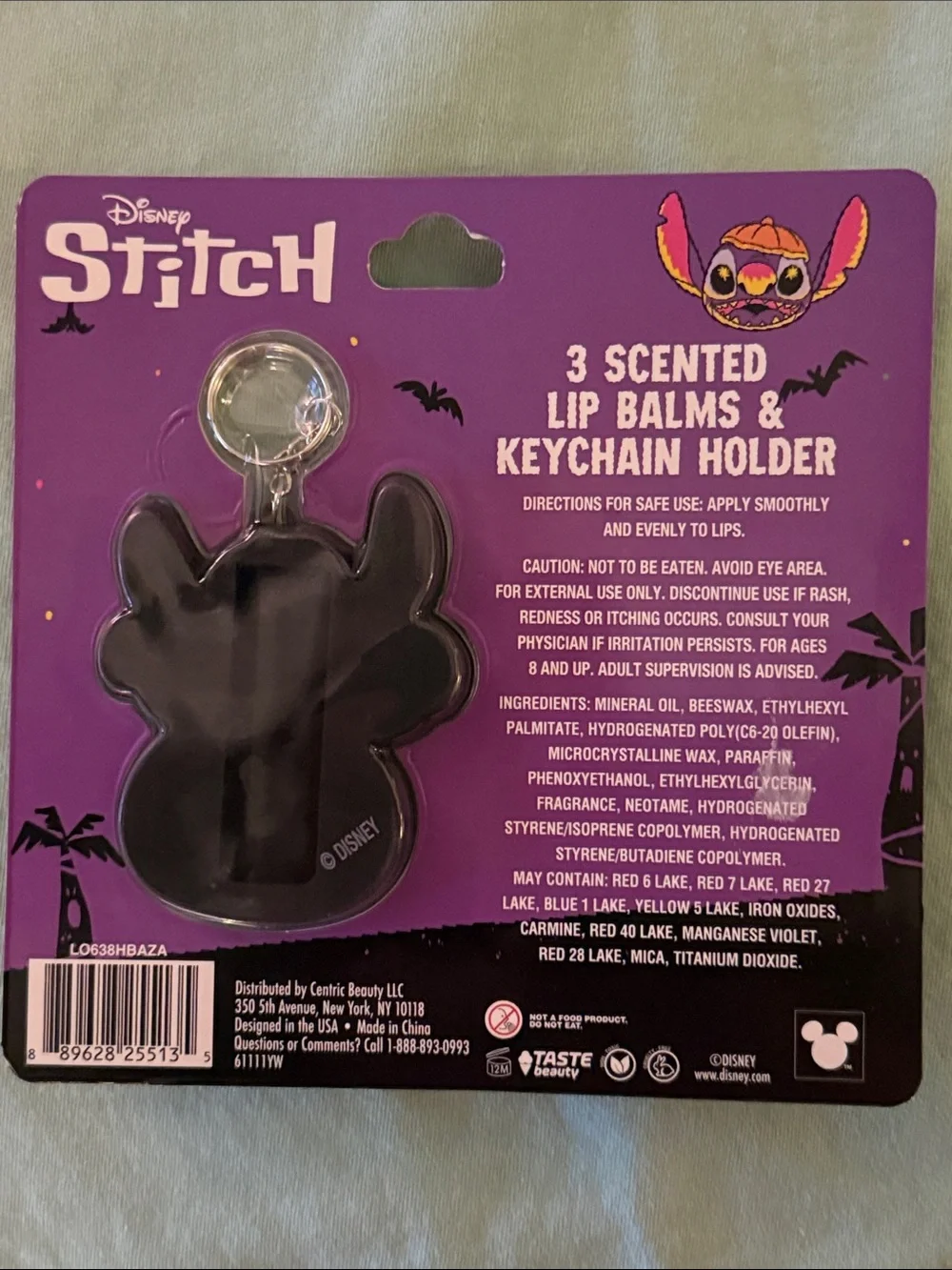 Stitch Halloween Lip Balm & Keychain Set